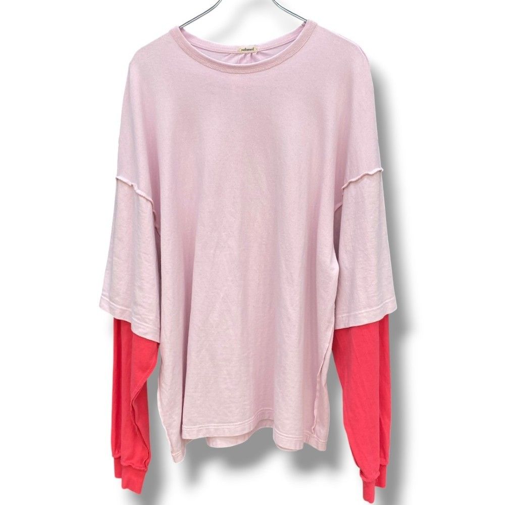 REFOMED REVERSIBLE L/S TEE サイズ2 レッド ピンク RECU-034 7,739円