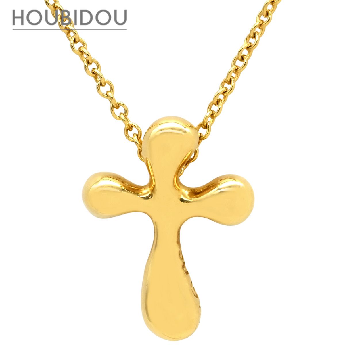 ティファニー Tiffany & Co ネックレス ドッツクロス イエローゴールド エルサ ペレッティ 18K 750 YG 十字架 【中古】