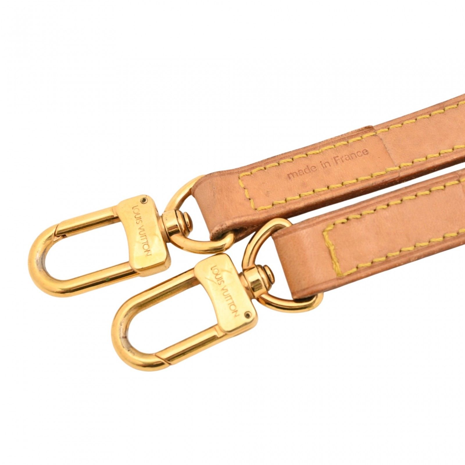 中古】ルイヴィトン ヌメ革 ショルダーストラップ ゴールド金具 B