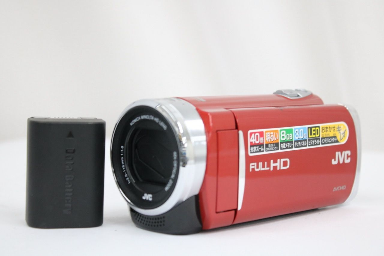 【返品保証】 JVC Everio GZ-E225-R レッド 40x バッテリー付き ビデオカメラ e12796 9,525円