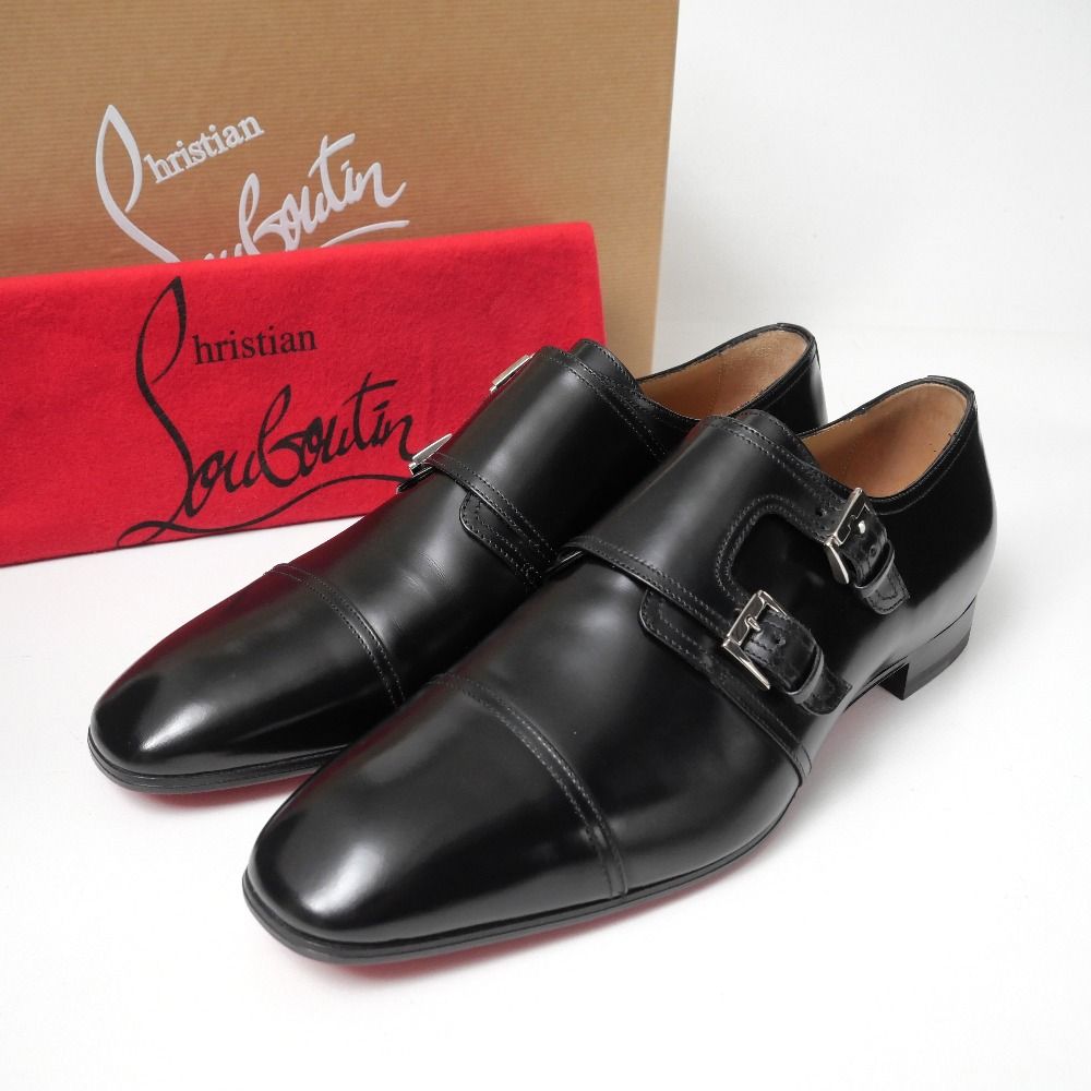 ■美品■Christian Louboutin クリスチャンルブタン MORTIMER FLAT ドレスシューズ サイズ42 ダブルモンク ストラップ ブランド古着【中古】20260525/RA9514
