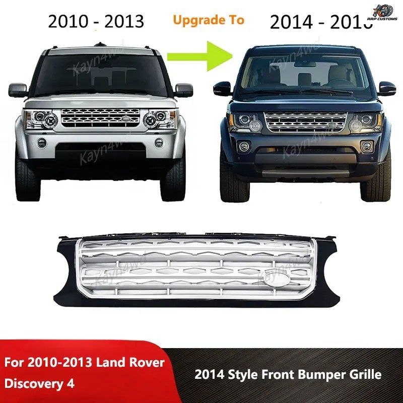 オフロード4x4エクステリアアクセサリー 2014スタイル フロントグリルメッシュレーシンググリル 2010-2013年式ランドローバーLR4 L319ディ