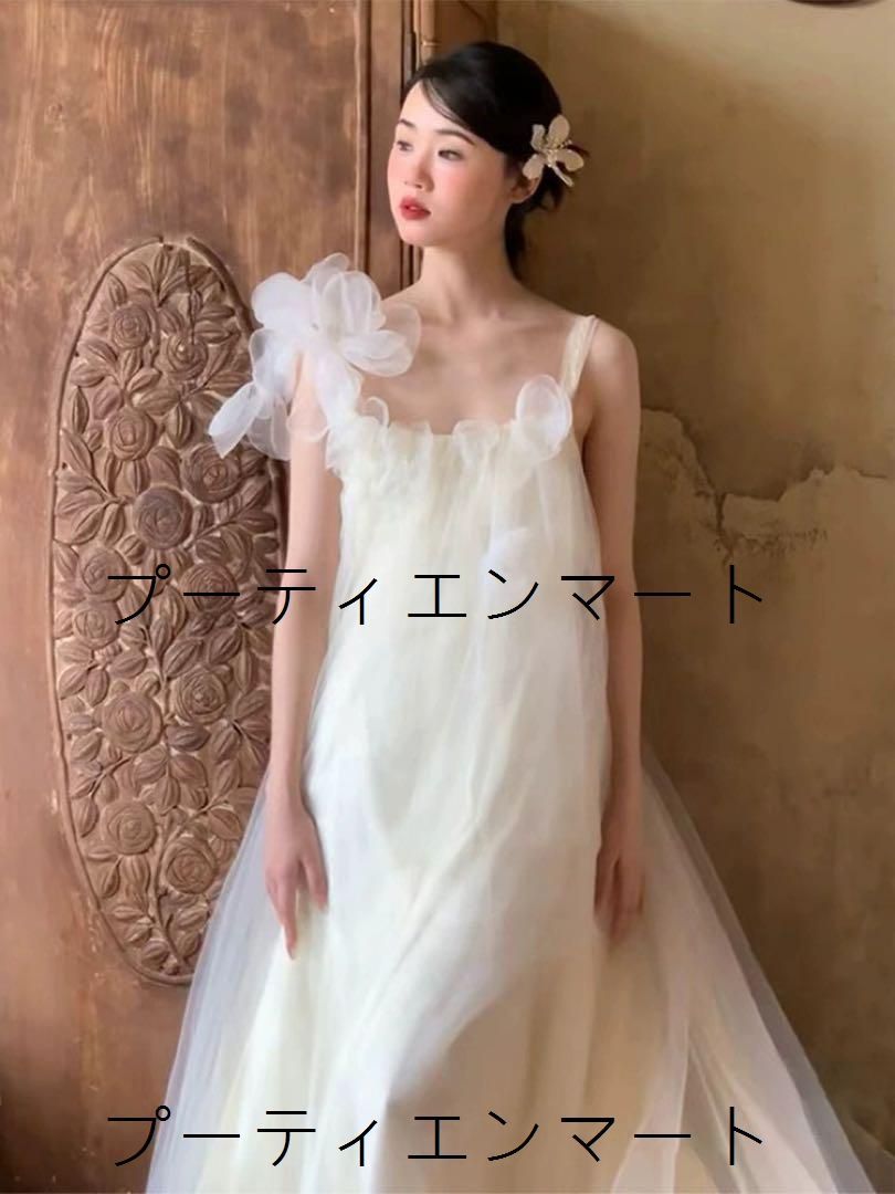 人気商品 純白ウェディングドレス♪ マタニティ対応でガーデンウェディングやお色直しに！