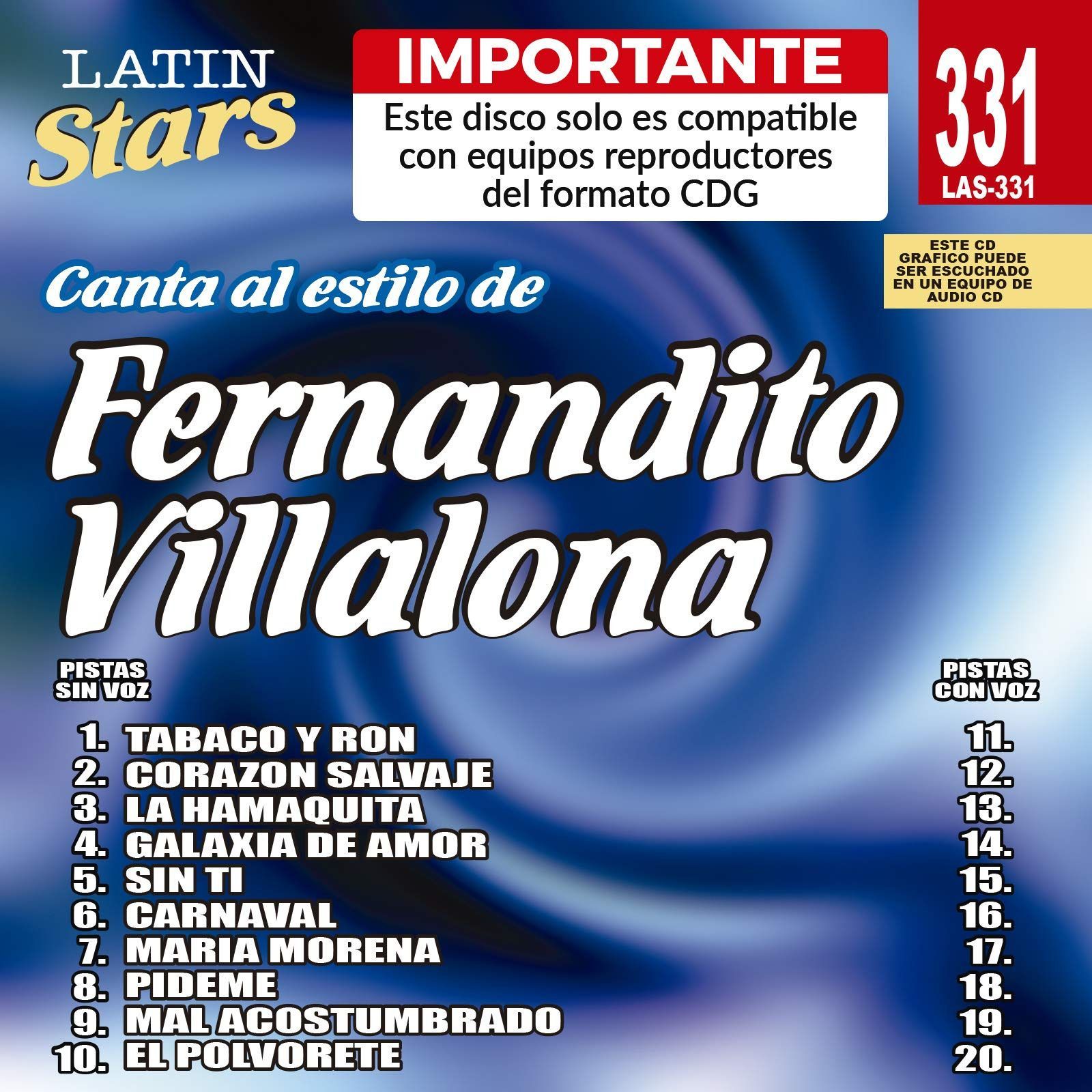 【CD】Karaoke: Fernandito Villalona - Latin Stars Karaok