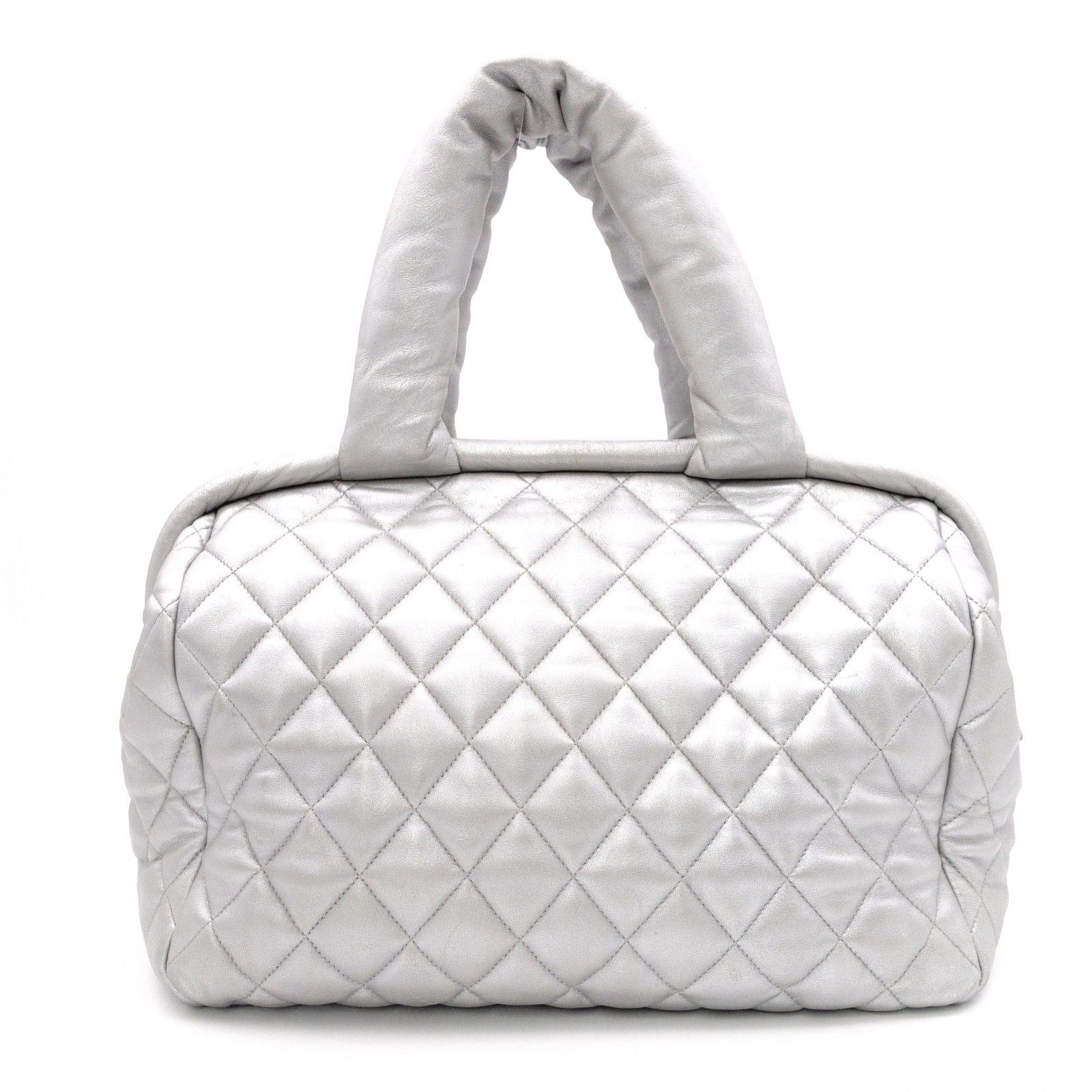 CHANEL シャネル コココクーン トートバッグ レザー シルバー