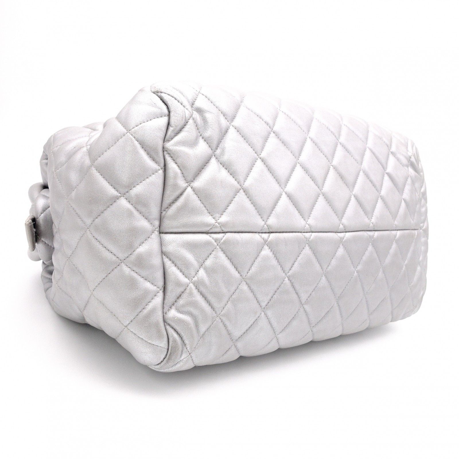 CHANEL シャネル コココクーン トートバッグ レザー シルバー