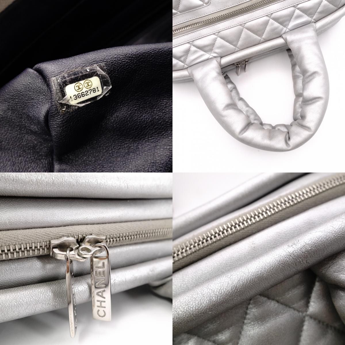CHANEL シャネル コココクーン トートバッグ レザー シルバー