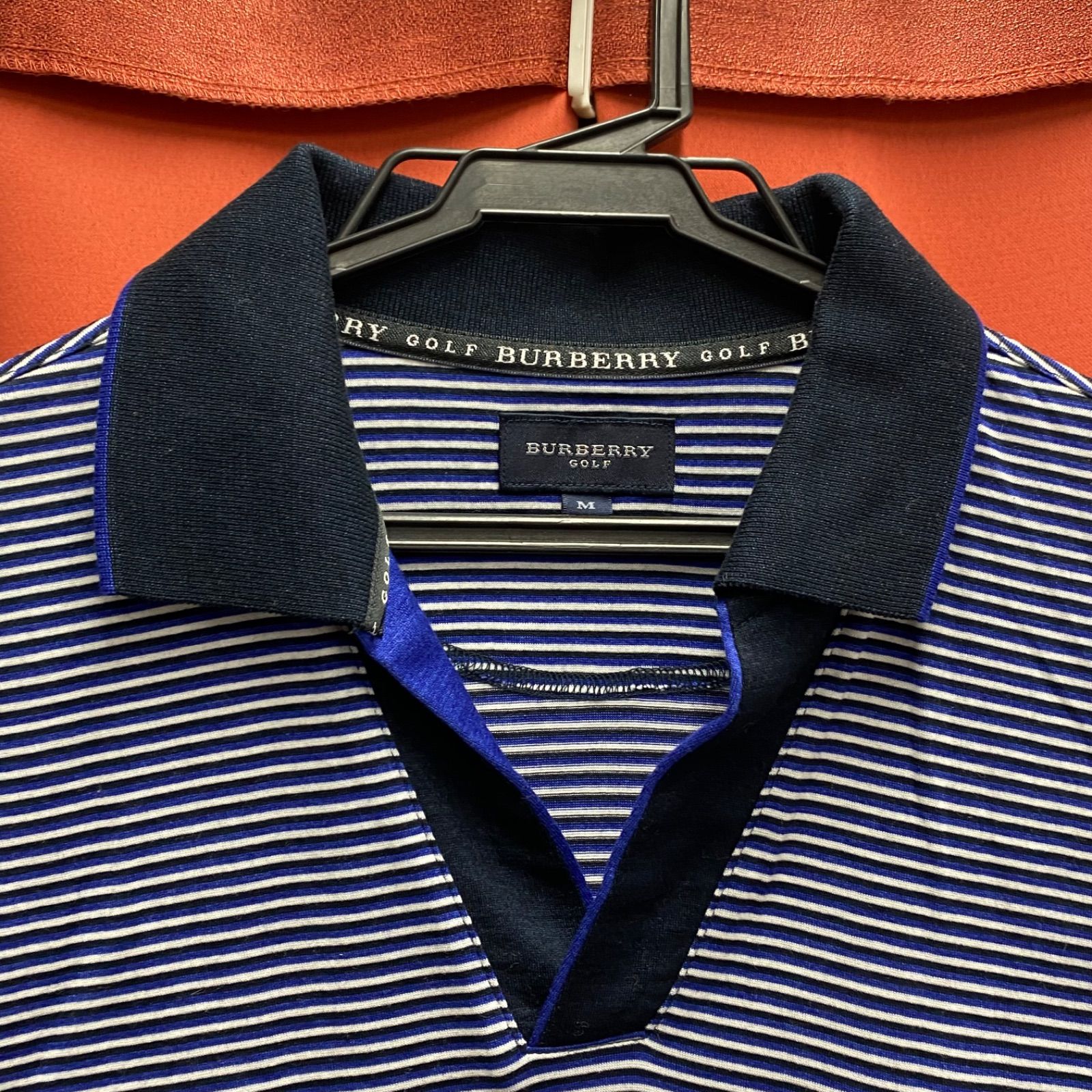 Burberry バーバリー ゴルフ 半袖 ポロシャツ スポーツ ボーダー M
