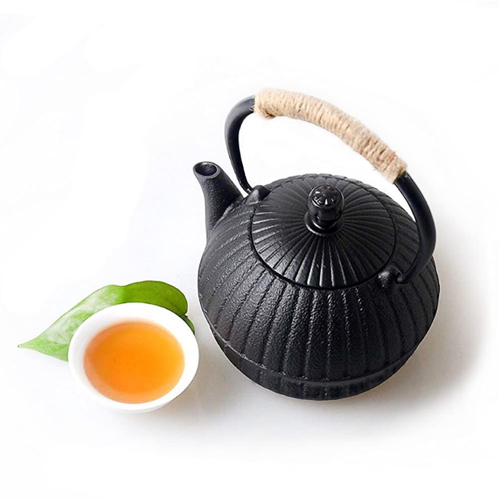 鉄瓶 兼用急須 鉄瓶 茶道具 鉄分補給 お茶 鉄器 茶こし付き 直火 統工芸品 カボチャの形をしたケトル 0.5L″mn 5d52c7d7