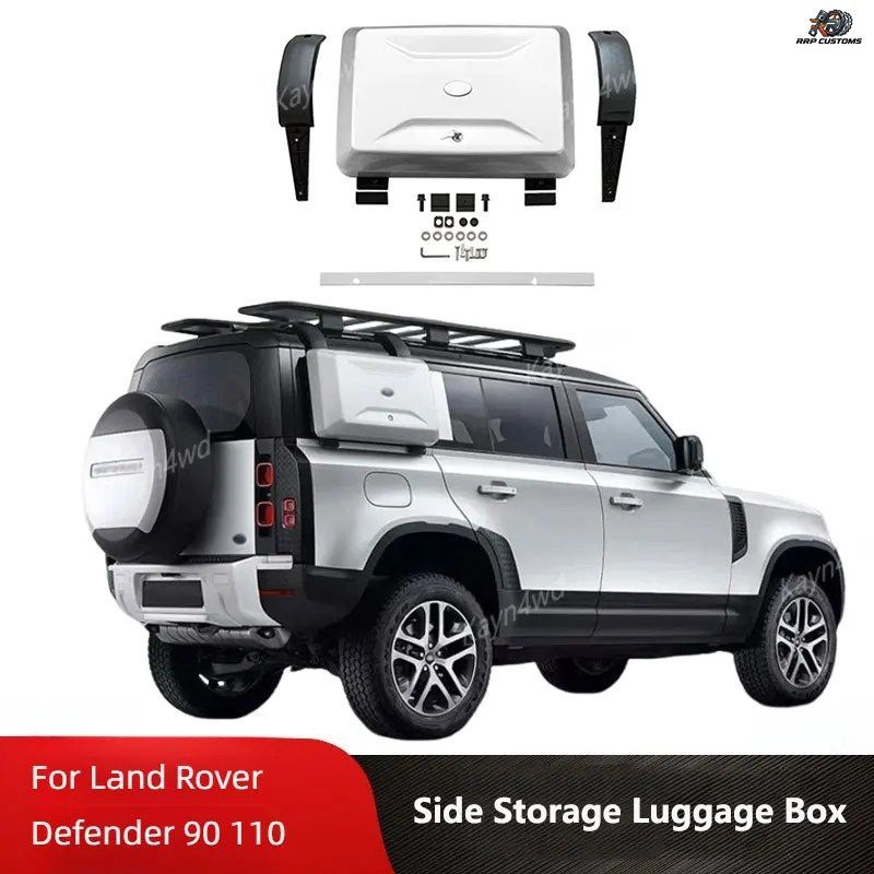 オフロード4x4アクセサリー 車用サイドストレージ ラゲッジボックス ルーフラックバッグ 2020-2025年式 ランドローバー L663 ディフェンダ