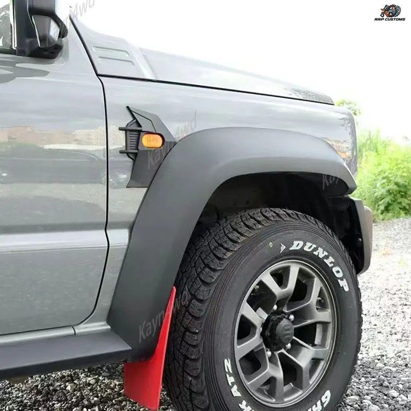オフロード4x4車用外装アクセサリー サイドターンライトカバー 2019年以降スズキジムニーJB64 74 ブラックバイソンエディショントリムラン