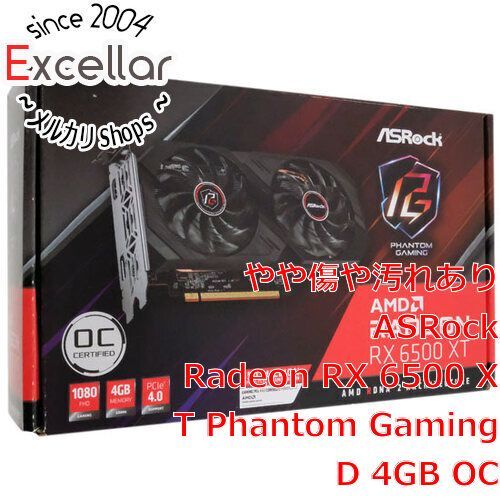 [bn:2] ASRock製グラボ　Radeon RX 6500 XT Phantom Gaming D 4GB OC　PCIExp 4GB 元箱あり 12,074円