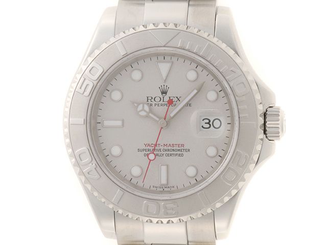 ROLEX ロレックス ウォッチ ヨットマスター ロレジウム 時計 16622 腕時計 ステンレス シルバー 自動巻き シルバー文字盤 メンズ【中古】【436】