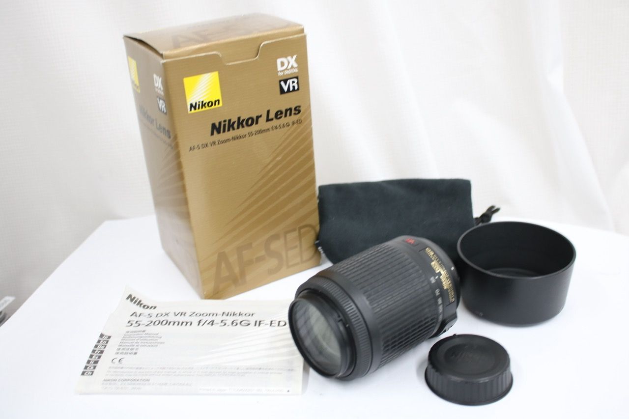 【返品保証】 【元箱付き】ニコン Nikon DX AF-S NIKKOR 55-200mm F4-5.6 G ED レンズ e12884