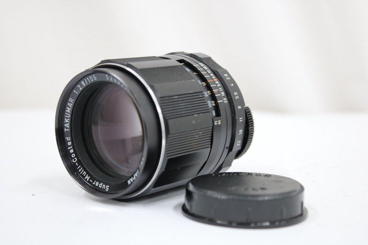 【返品保証】 ペンタックス Pentax Super-Multi-Coated TAKUMAR 105mm F2.8 M42マウント レンズ e12923