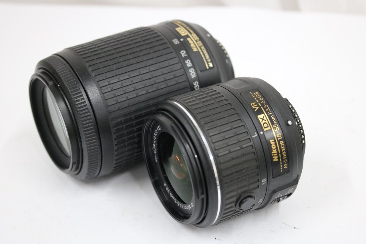 【返品保証】 【2点まとめ売り】ニコン Nikon AF-S DX NIKKOR 18-55mm G VR II 55-200mm G ED VR e12945