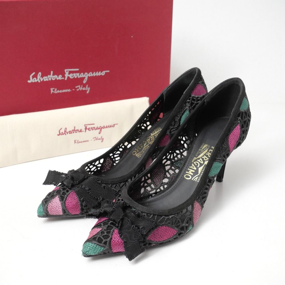 □美品□Salvatore Ferragamo サルヴァトーレフェラガモ ERIN 70
