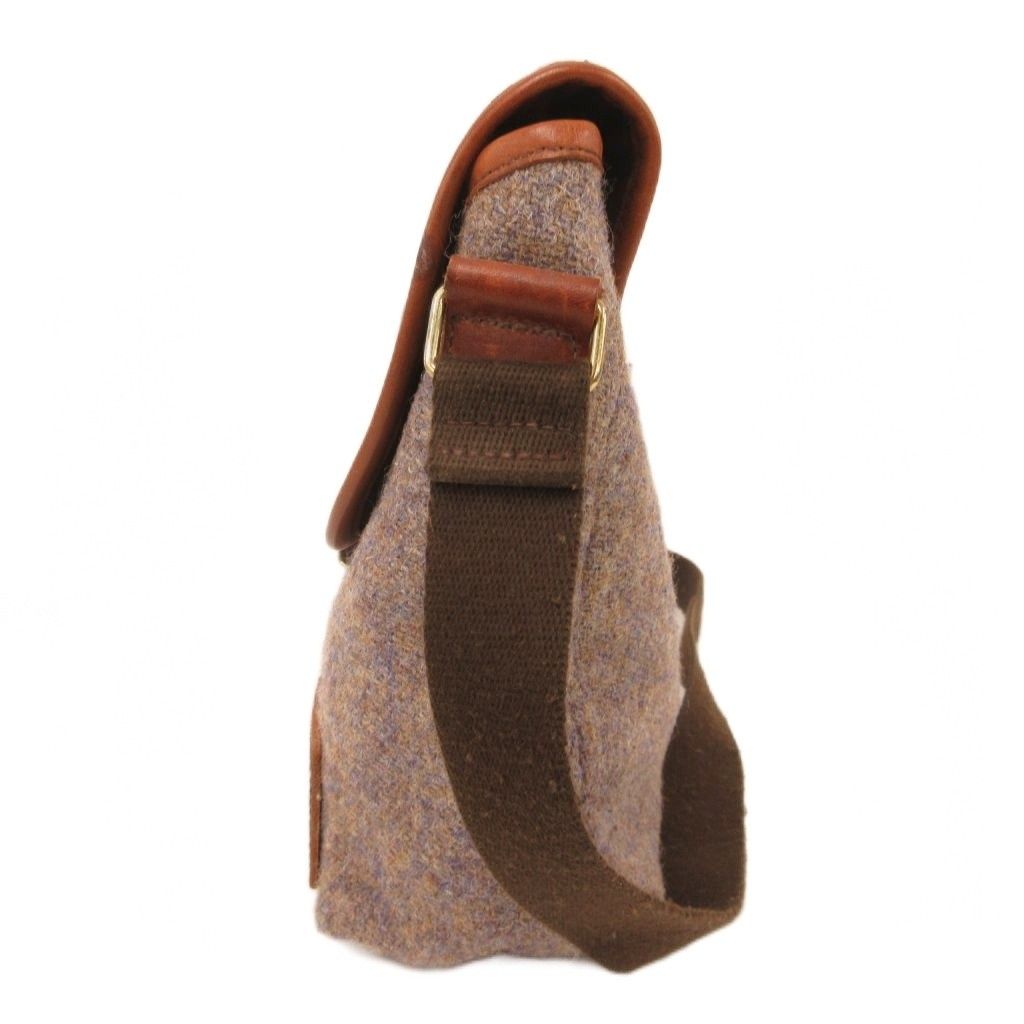 ハリスツイード Harris Tweed ショルダーバッグ メッセンジャー フラップ グレー /JS ■GY99｜ショルダーバッグ