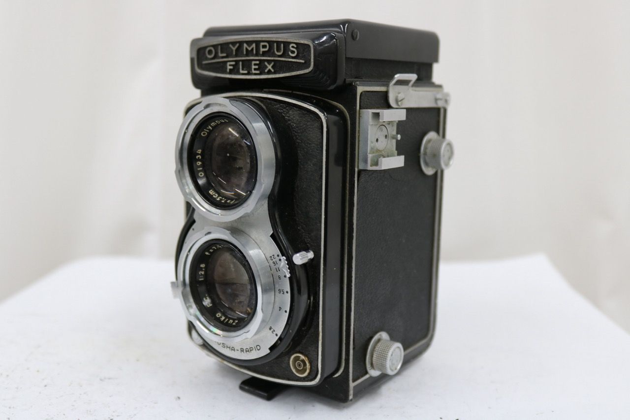 【訳あり品】 【F2.8】 オリンパス Olympusflex F.Zuiko F.C. 7.5cm F2.8 二眼カメラ e13015