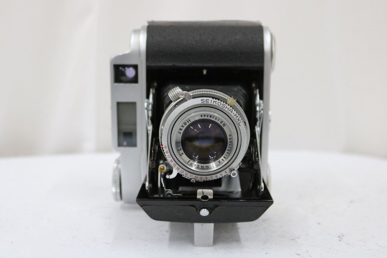 【返品保証】 コニカ Konica Pearl IV 75mm F3.5 蛇腹カメラ e13023 【返品保証】 コニカ Konica Pearl IV 75mm F3.5 蛇腹カメラ e13023