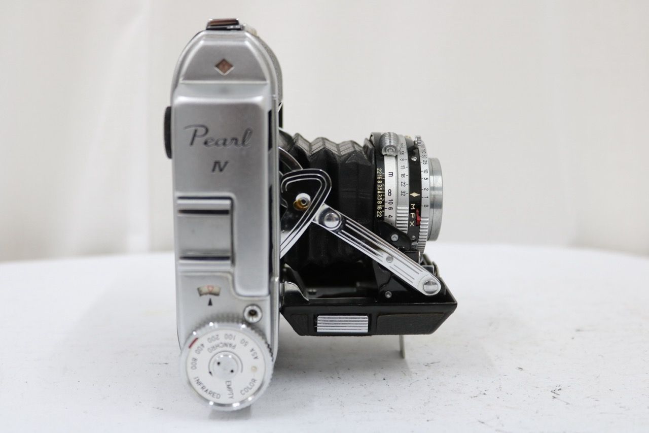 【返品保証】 コニカ Konica Pearl IV 75mm F3.5 蛇腹カメラ e13023 【返品保証】 コニカ Konica Pearl IV 75mm F3.5 蛇腹カメラ e13023