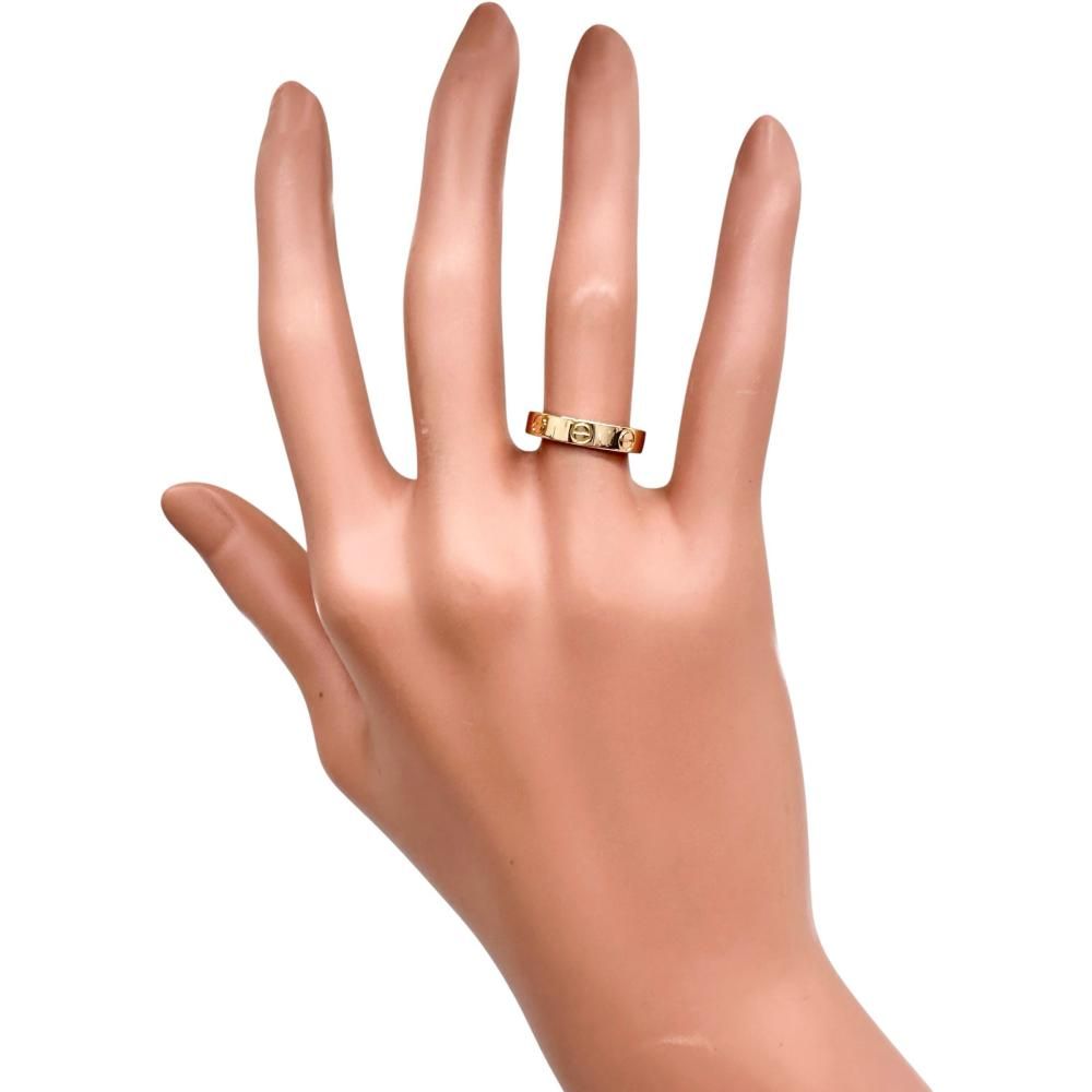 8号 【CARTIER/カルティエ】ミニラブ リング・指輪 K18PGピンク