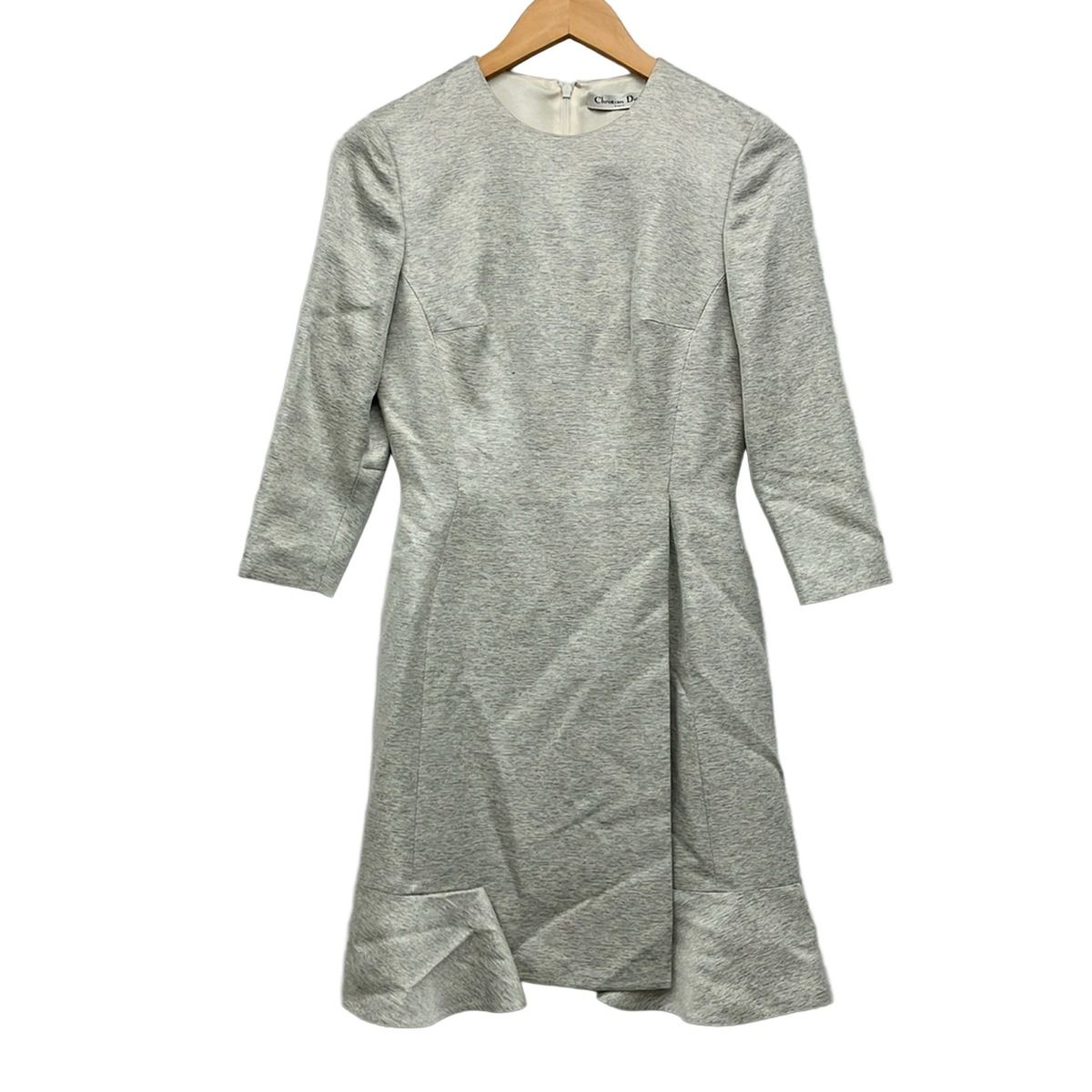 DIOR/ChristianDior(ディオール/クリスチャンディオール) ワンピース サイズI 40 レディース美品 - 5C21669A1712 ライトグレー