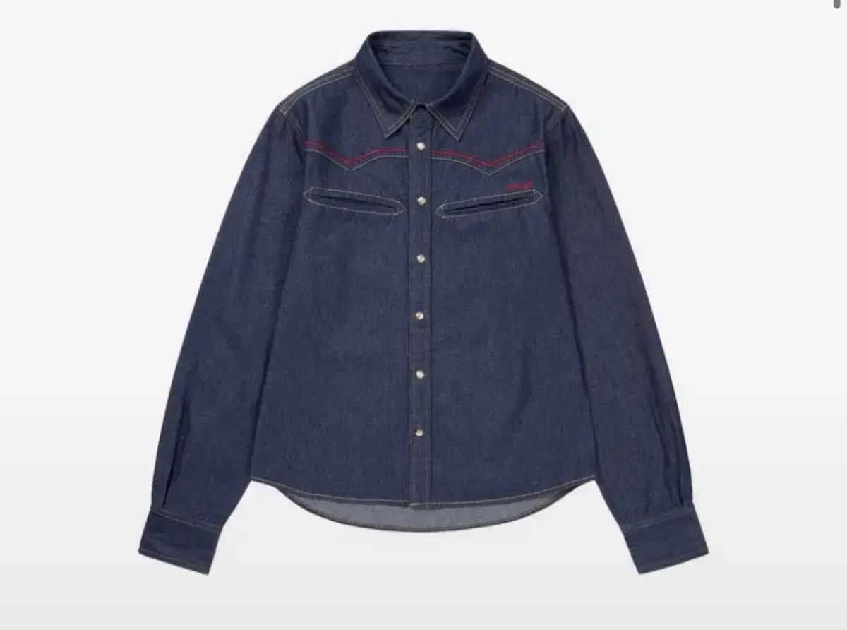 アッカム Stitched Western Denim Shirts indigo