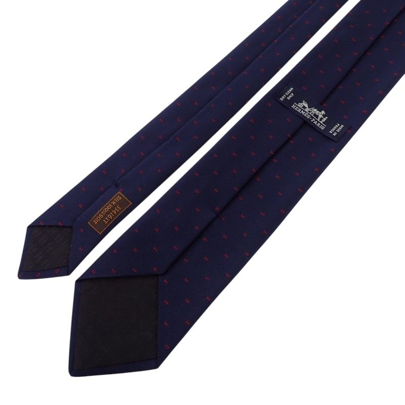 エルメス HERMES マグニファイングH H334161T 03 ネクタイ 保存箱付属