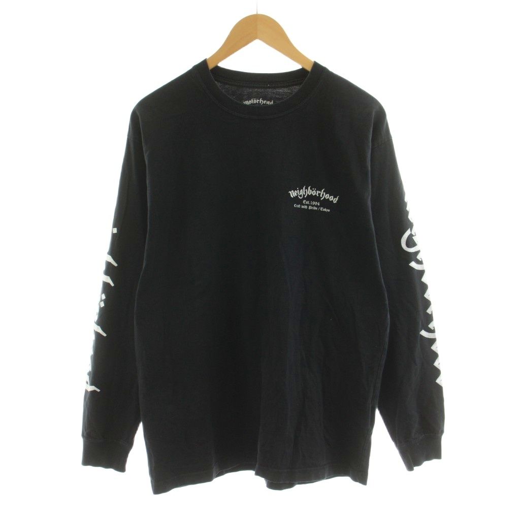 ネイバーフッド NEIGHBORHOOD Motorhead Tシャツ カットソー 長袖 プリント M 黒 ブラック /KU