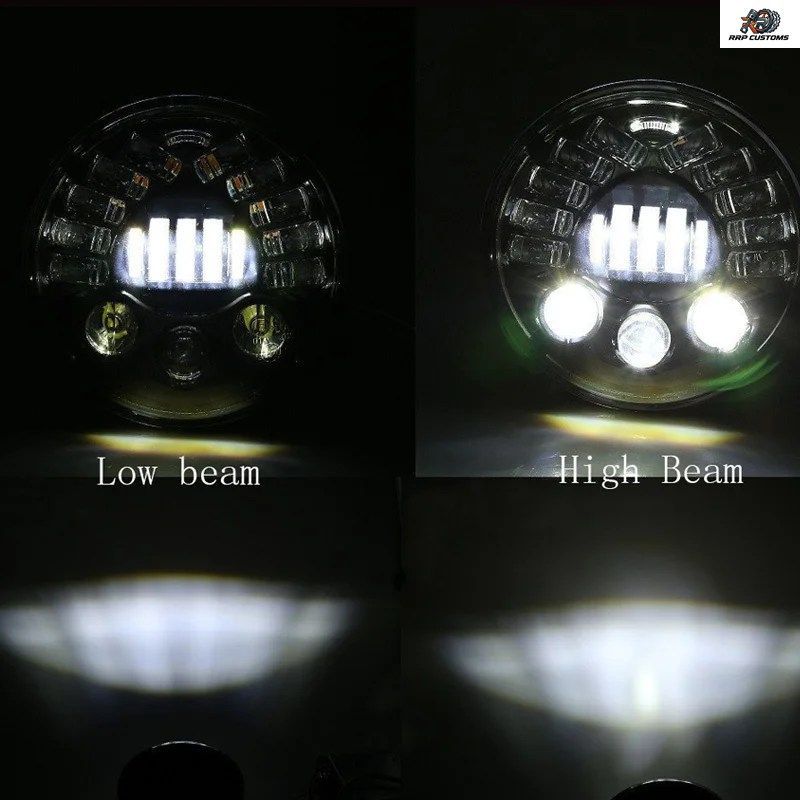 FADUIES 7インチ LEDヘッドライト(デイタイムランニングライト付き)12V DOT/ECE LEDハイビーム&ロービームアダプティブヘッドライト(オ FADUIES 7インチ LEDヘッドライト(デイタイムランニングライト付き)12V DOT/ECE LEDハイビーム&ロービームアダプティブヘッドライト(オ