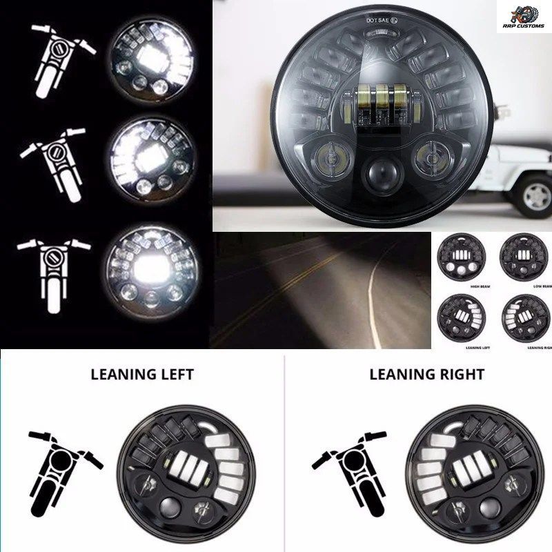 FADUIES 7インチ LEDヘッドライト(デイタイムランニングライト付き)12V DOT/ECE LEDハイビーム&ロービームアダプティブヘッドライト(オ FADUIES 7インチ LEDヘッドライト(デイタイムランニングライト付き)12V DOT/ECE LEDハイビーム&ロービームアダプティブヘッドライト(オ