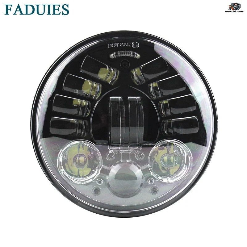 FADUIES ブラック 5.75インチ LED オートバイ用アダプティブヘッドライト（モータースポーツスター 1200 XL1200L カスタム XL1200C 883 XL8