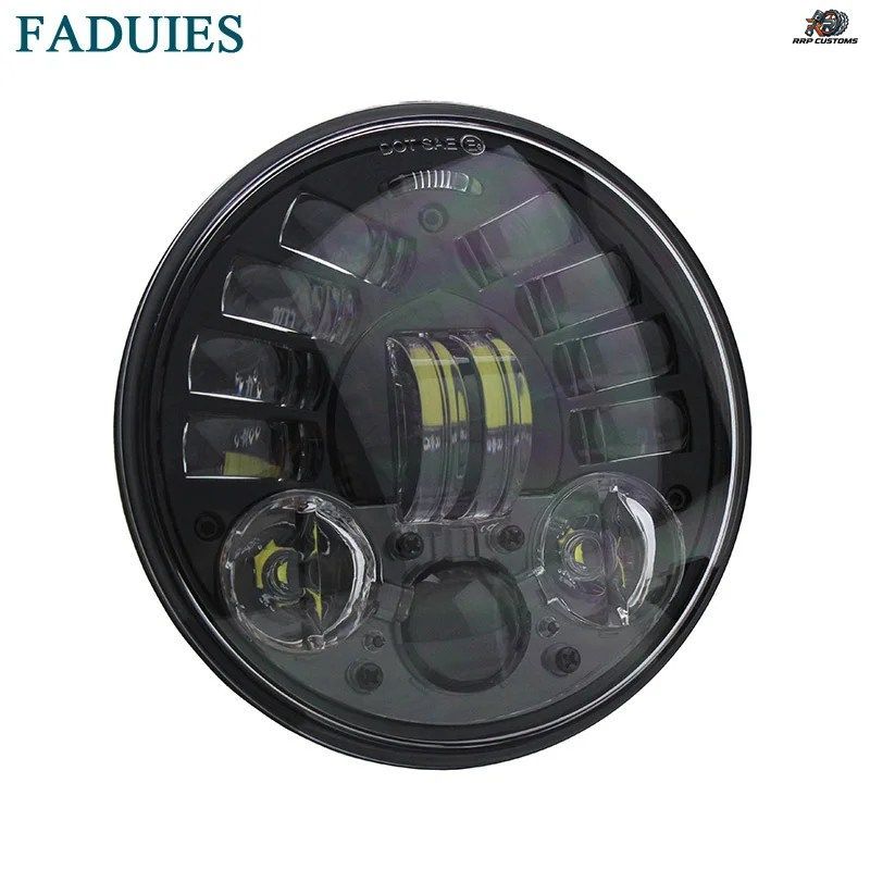 FADUIES ブラック 5.75インチ LED オートバイ用アダプティブヘッドライト（モータースポーツスター 1200 XL1200L カスタム XL1200C 883 XL8