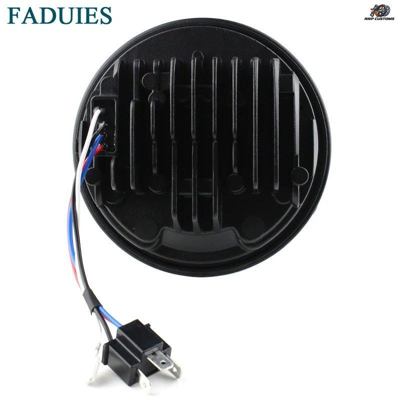 FADUIES ブラック 5.75インチ LED オートバイ用アダプティブヘッドライト（モータースポーツスター 1200 XL1200L カスタム XL1200C 883 XL8
