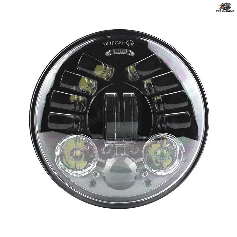 FADUIES ブラック 5.75インチ LED オートバイ用アダプティブヘッドライト（モータースポーツスター 1200 XL1200L カスタム XL1200C 883 XL8