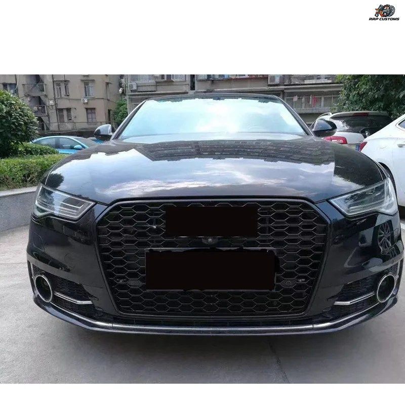 アウディ A6 C7 2014-2018用 フロントバンパーグリル ハニカムグリル スプリッター エアベントカバー レーシンググリル アクセサリー チュ アウディ A6 C7 2014-2018用 フロントバンパーグリル ハニカムグリル スプリッター エアベントカバー レーシンググリル アクセサリー チュ