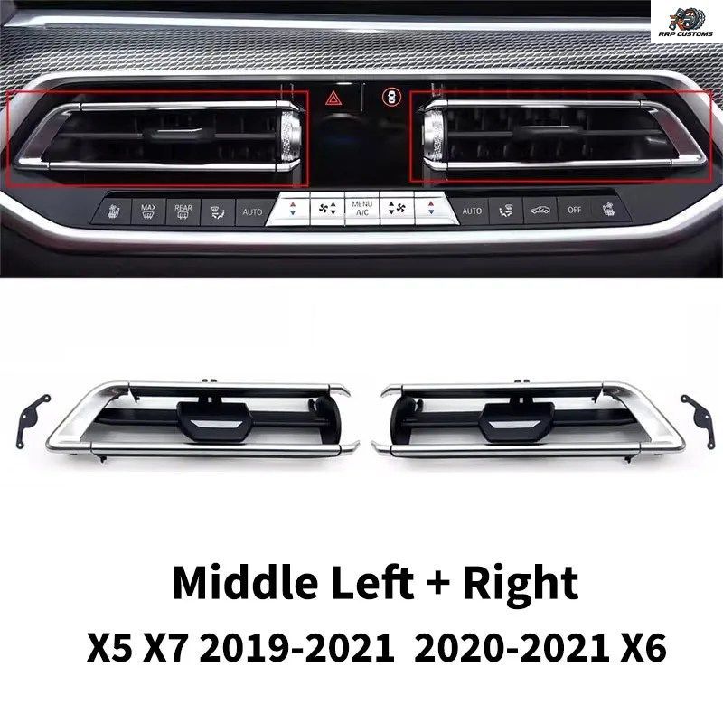 BMW X5 X6 X7 G05 G06 G07 2019-2021用 車載セントラルエアコン吹き出し口 フロント中央 左 右 エアベント吹き出し口グリル