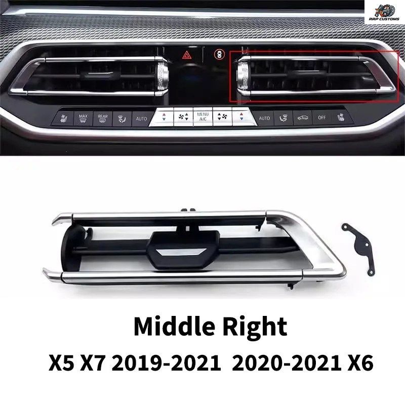 BMW X5 X6 X7 G05 G06 G07 2019-2021用 車載セントラルエアコン吹き出し口 フロント中央 左 右 エアベント吹き出し口グリル