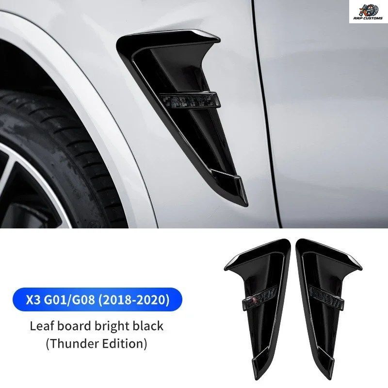 BMW X3 G01 X4 G02 ABS 2018-2022用 2個セット 車用フロントフェンダーサイドエアベントカバー装飾フレーム自動車アクセサリープロテクター