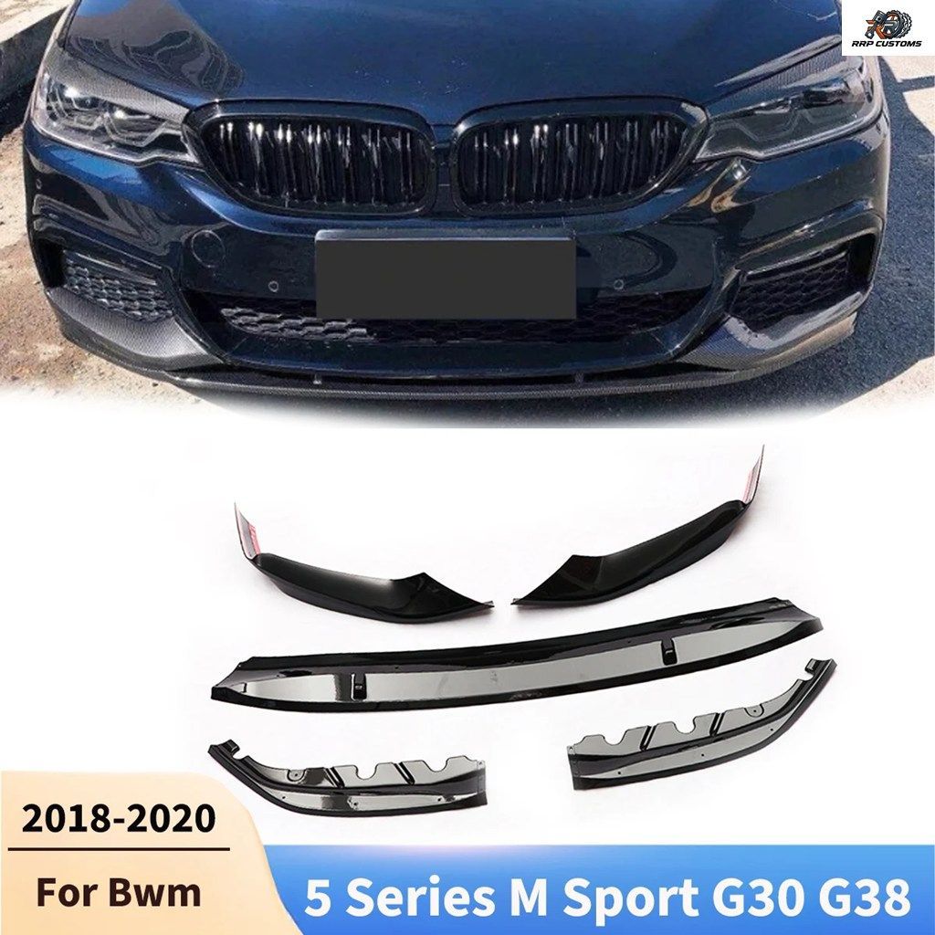 2018-2020年式 BMW 5シリーズ Mスポーツ G30 G38用 フロントバンパー ショベル スポイラー ブレード リップ チューニング改造用自動車部品