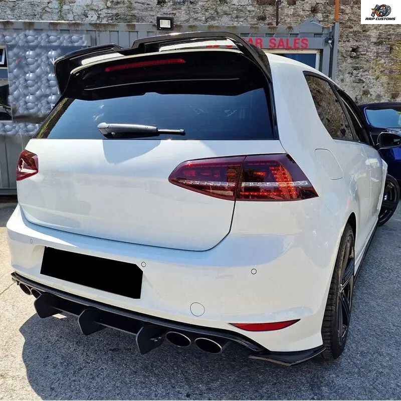 VW ゴルフ MK 7 7.5 GTI R 2014-2017 用リアルーフリップスポイラー リアトランクディフューザー ウィングリップ カーアクセサリー テール