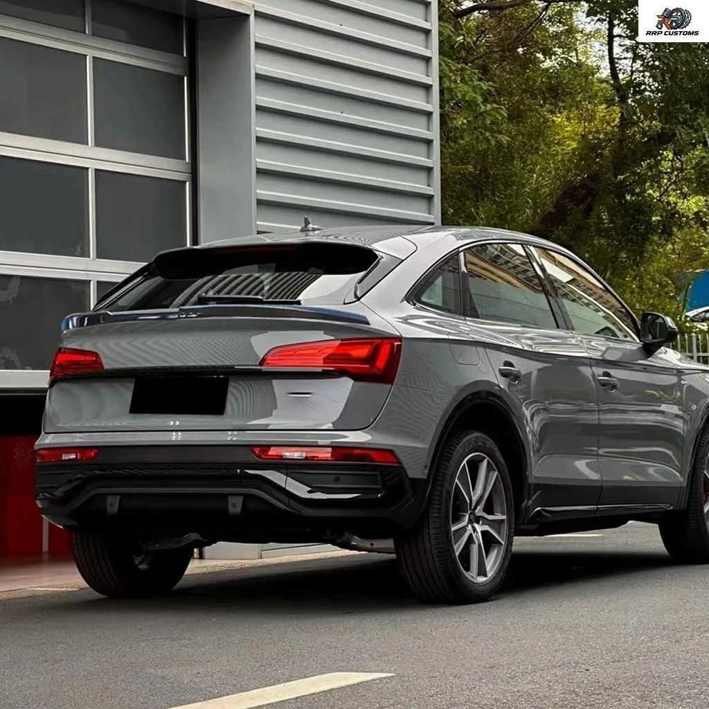 アウディ Q5 FY スポーツバック クーペ 2021-2025 用 リア トップ/トランク スポイラー リップ ボディ シャント テール フィン ガード ボー