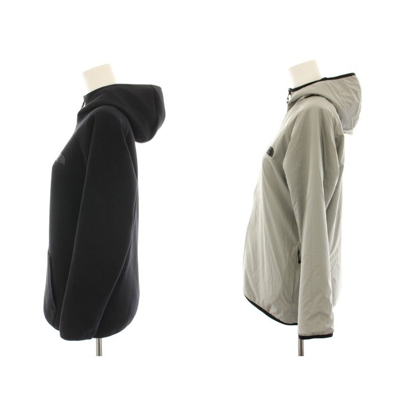 ザノースフェイス THE NORTH FACE リバーシブルテックエアーフーディ Reversible Tech Air Hoodie ジップアップパーカー アウター フード M 黒 ブラック グレー NTW61984 /YT