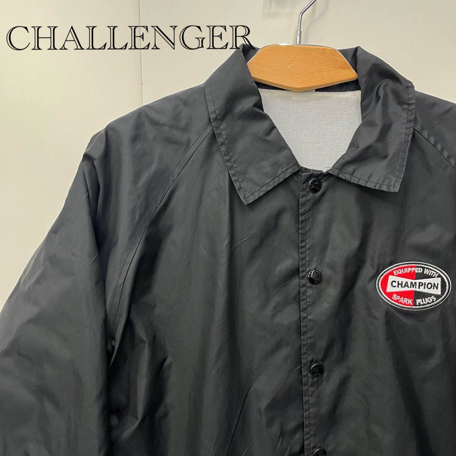 CHALLENGER チャレンジャー コーチジャケット ブルゾン ジャケット アウター ブラック Mサイズ メンズ ファッション _208023