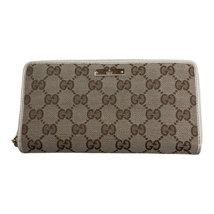 GUCCI グッチ GGキャンバス ラウンドファスナー 長財布 112724