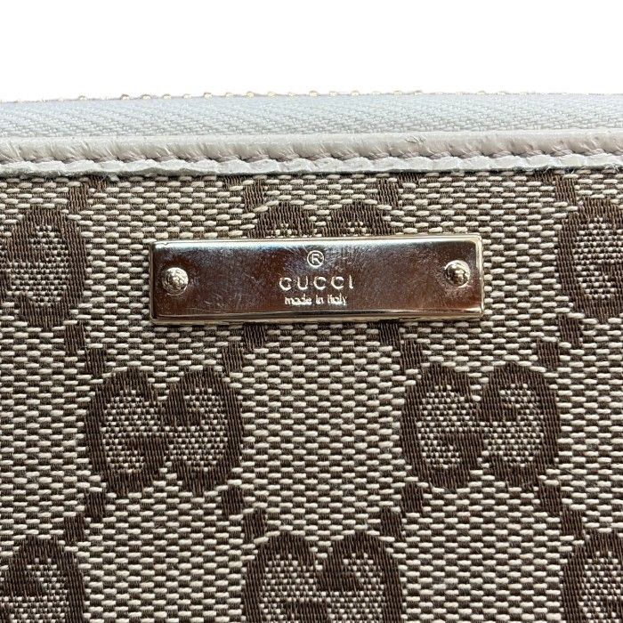 GUCCI グッチ GGキャンバス ラウンドファスナー 長財布 112724