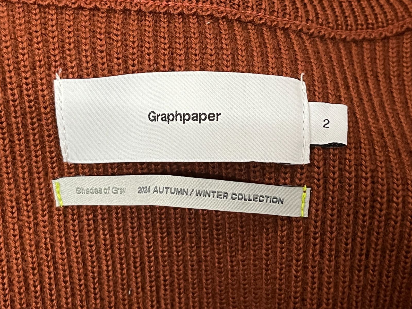Graphpaper｜グラフペーパー High Density Drivers Knit ジップアップ ドライバーズニット #BRICK [GU243-80094C]