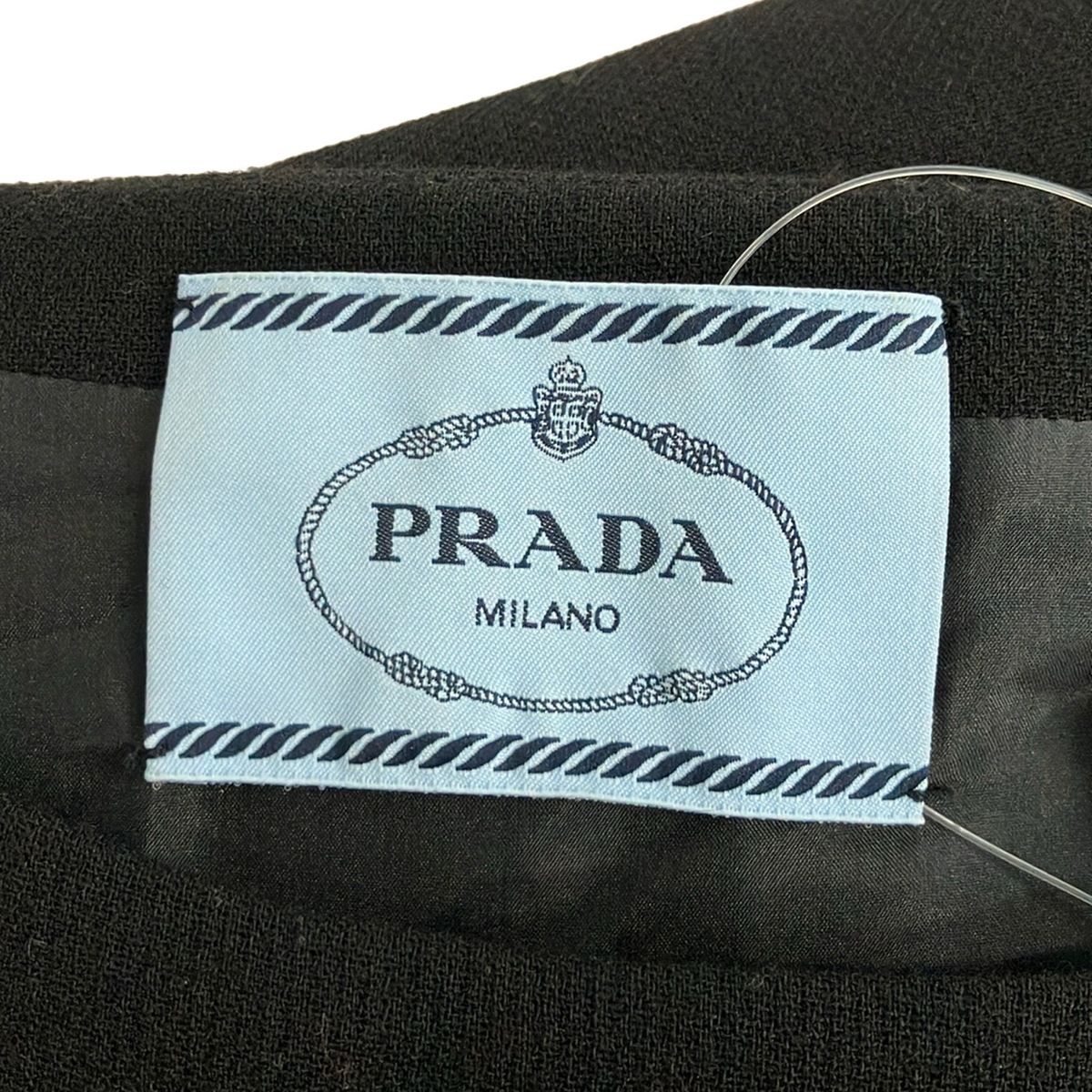 PRADA(プラダ) ワンピース サイズ38S レディース美品 黒 ノースリーブ