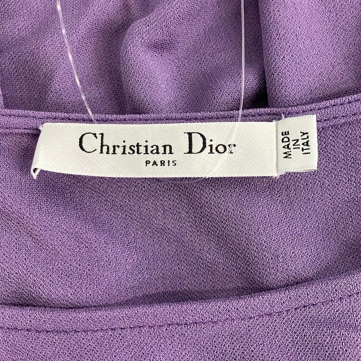 クリスチャンディオール レディース 長袖ワンピース 総裏 フランス製 パープル DIOR/ChristianDior(ディオール/クリスチャンディオール) ワンピース